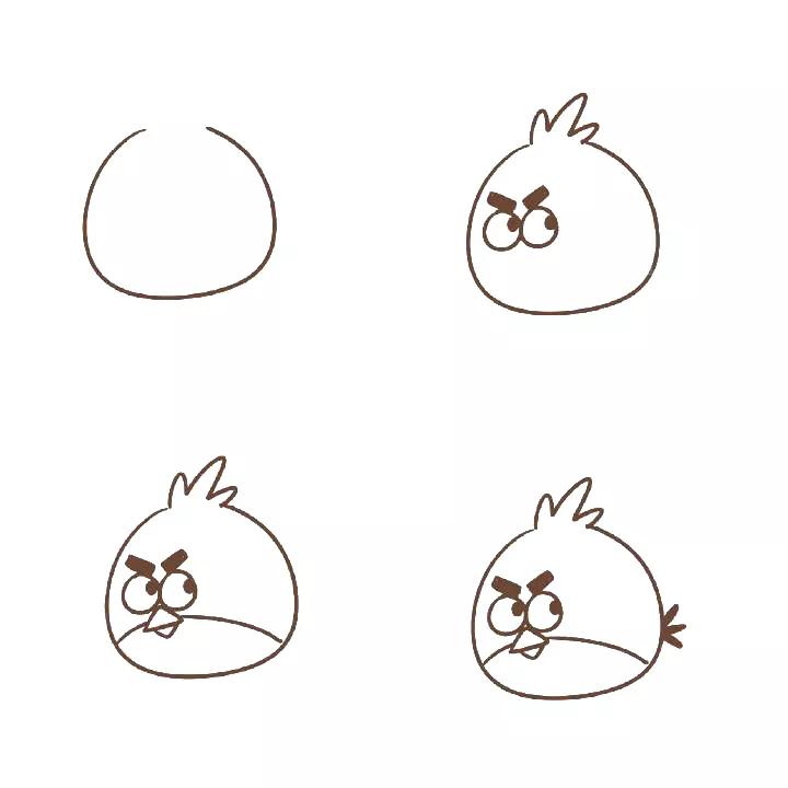 猴子大象小鸟老虎熊猫的简笔画,在天空中飞翔的小鸟简笔画儿童