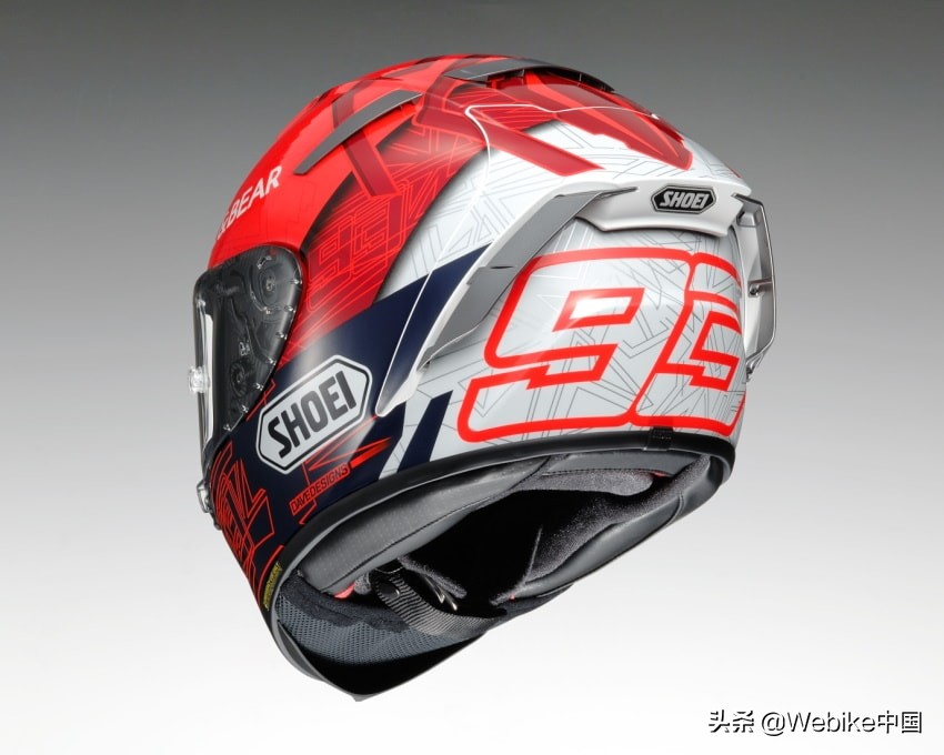 shoei新款头盔,shoeix14白色头盔配摩托车