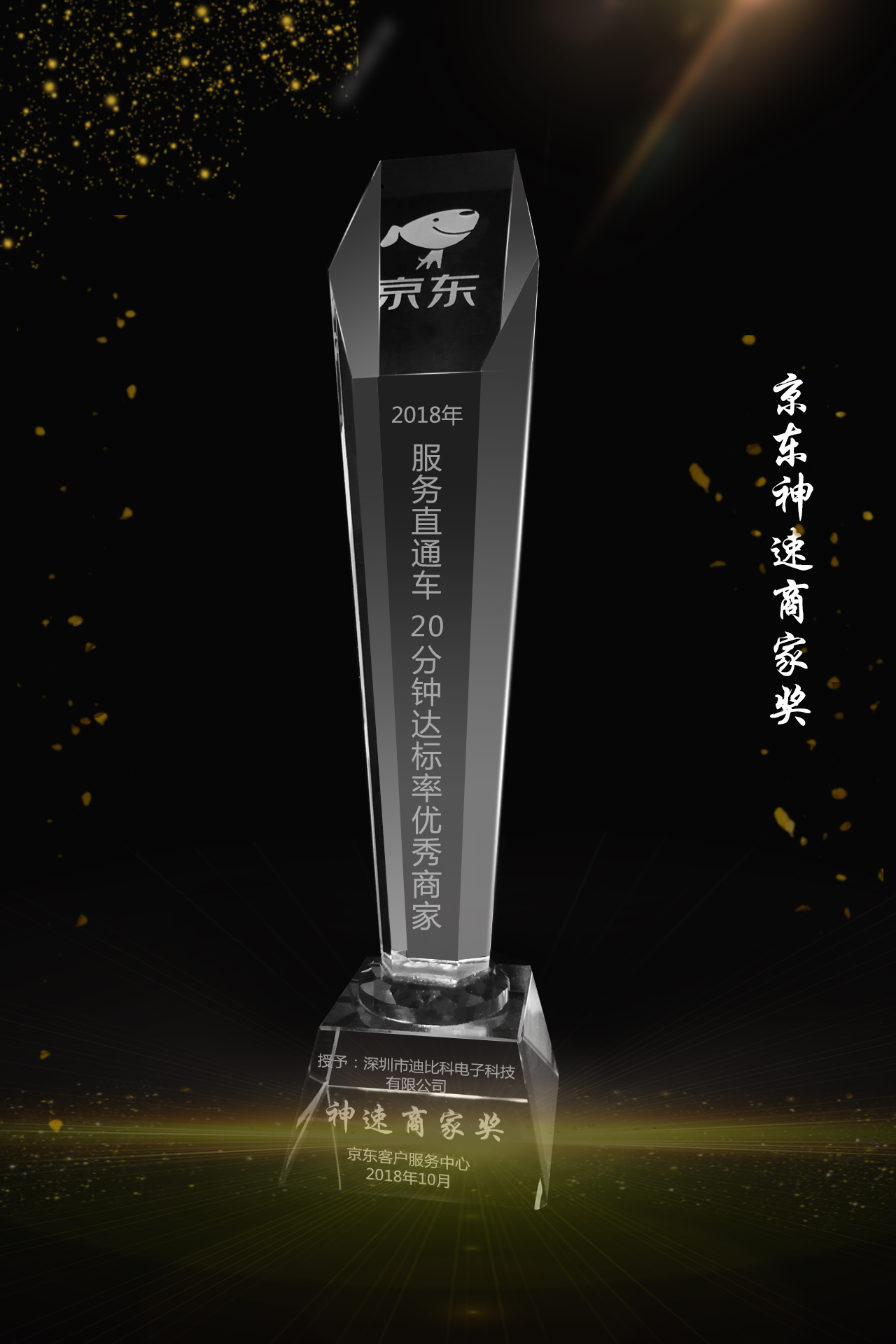 「喜报」斯丹德荣获京东2018年服务直通车优秀商家大奖！