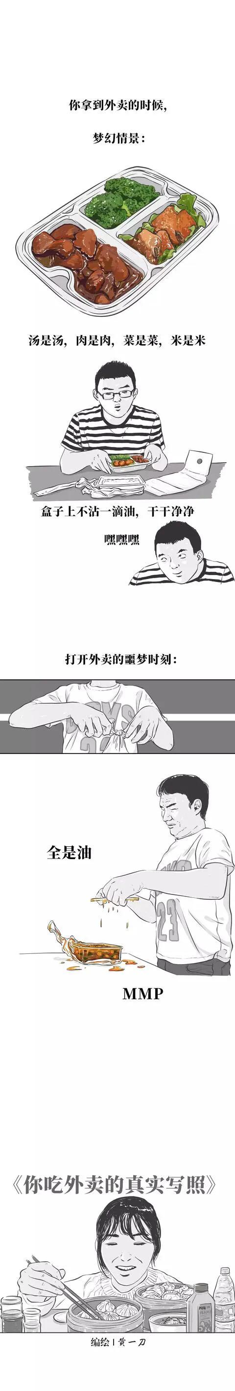 吃外卖的经历漫画,漫画吃食物的视频
