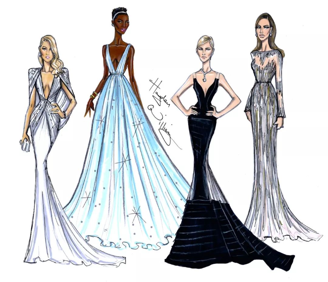 设计稿晚礼服,设计礼服手稿图洛丽塔