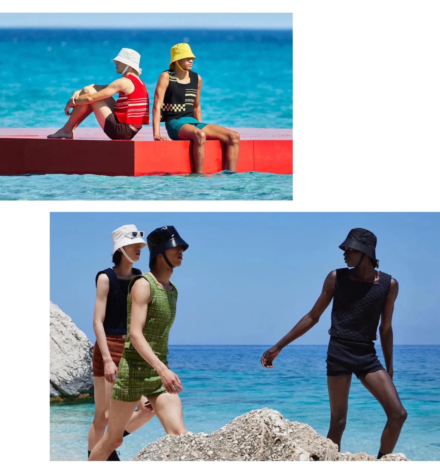 「Prada2022春夏男装」男装也内卷了，露大腿穿短裙真空上阵