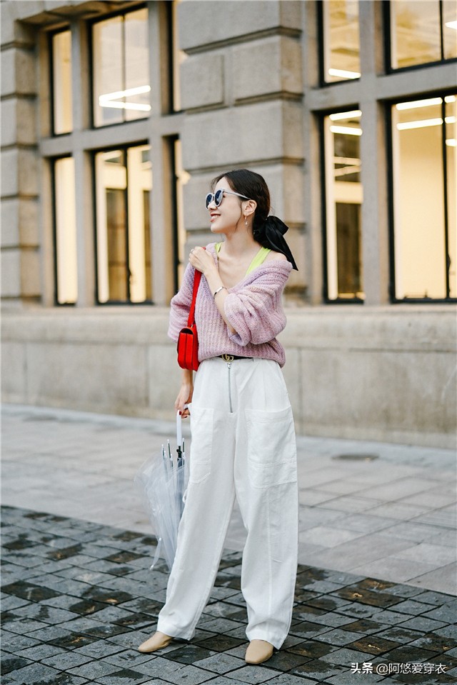 米色洋气裤子,一条米色裤子