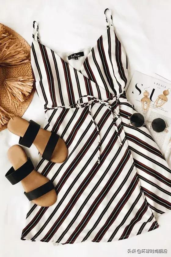 美炸了的吊带裙也挑人，会露才是王者