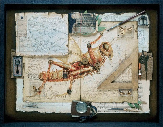 蒸汽朋克风格动物插画,蒸汽朋克插画动物