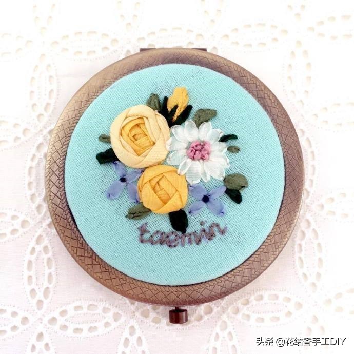 丝带绣教程简单的花,丝带绣教程用裱框吗