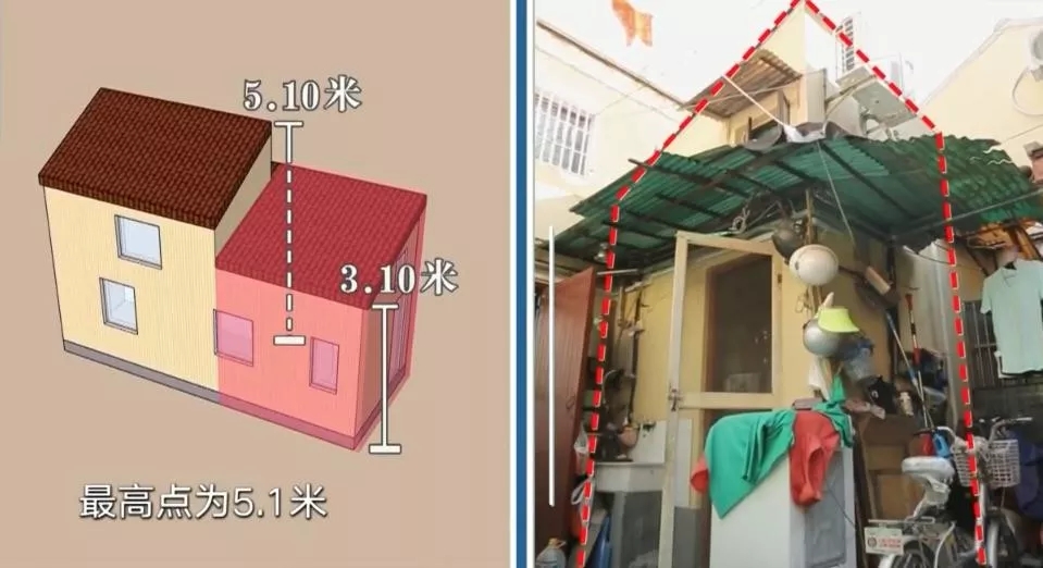 上海11㎡蜗牛窝住两代人,睡觉腿伸不直站着头碰天花板,还住30年