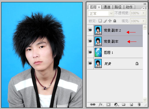 photoshop照片快速换底,photoshop照片换蓝底