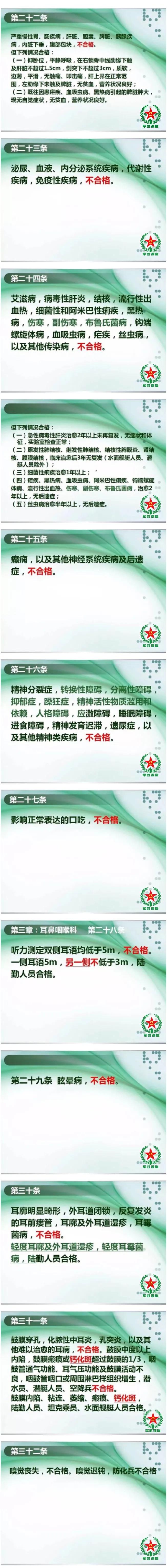 征兵体检标准ppt,征兵体检表电子版免费