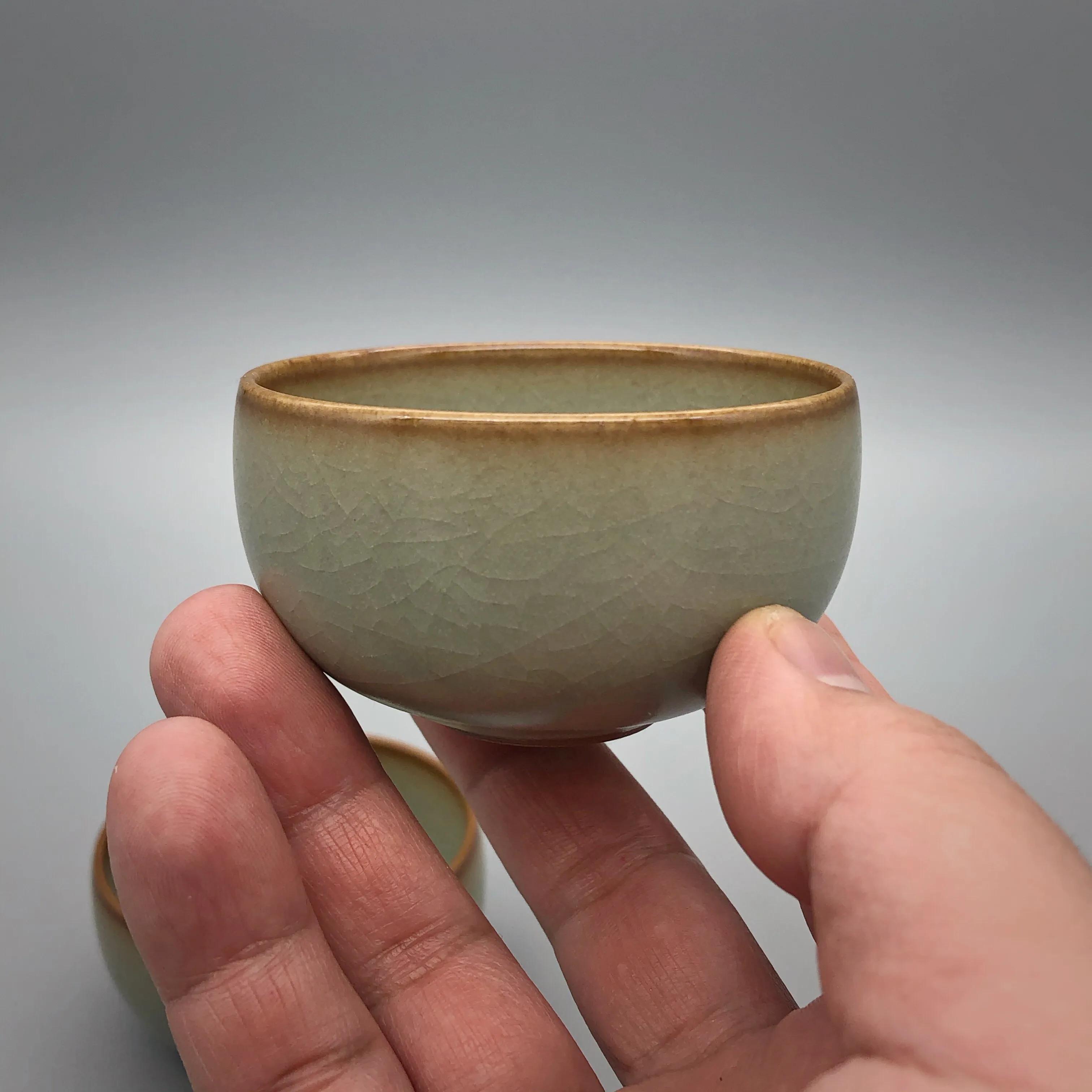 汝窑矮圆口杯,四大经典杯型汝窑