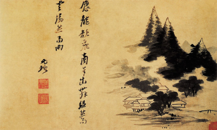 明代吕纪山水画作品高清大图赏析,明代周用山水画作品高清大图赏析