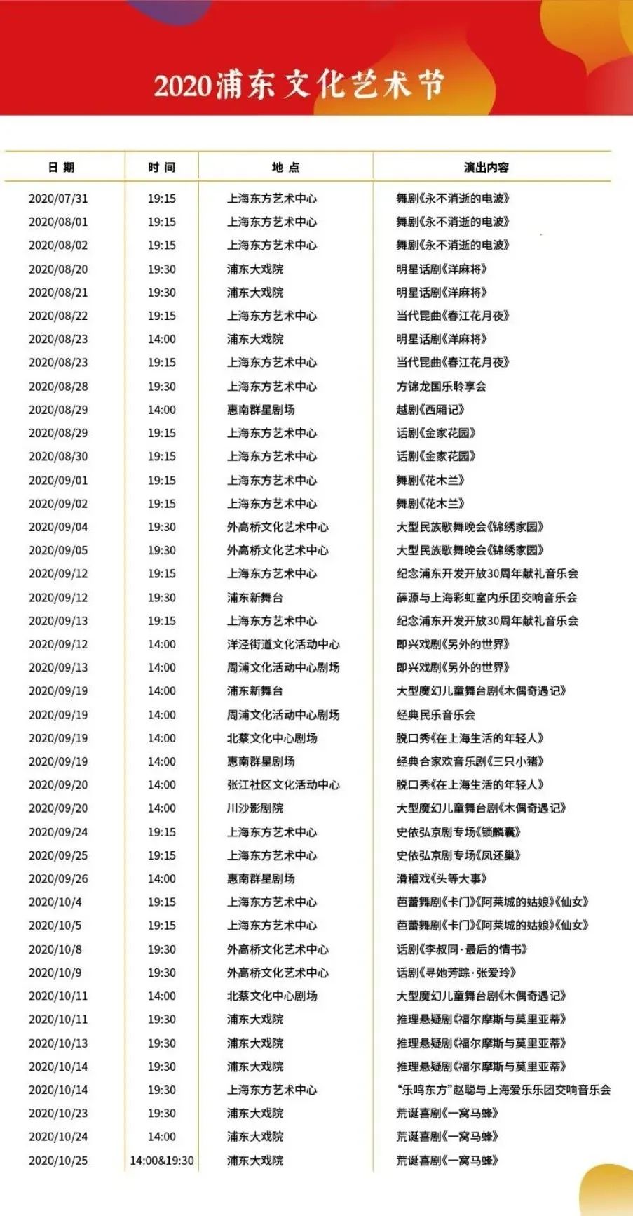 20元！80元！浦东文化艺术节第一波惠民公益票明天下午*票开**，来拼手速！