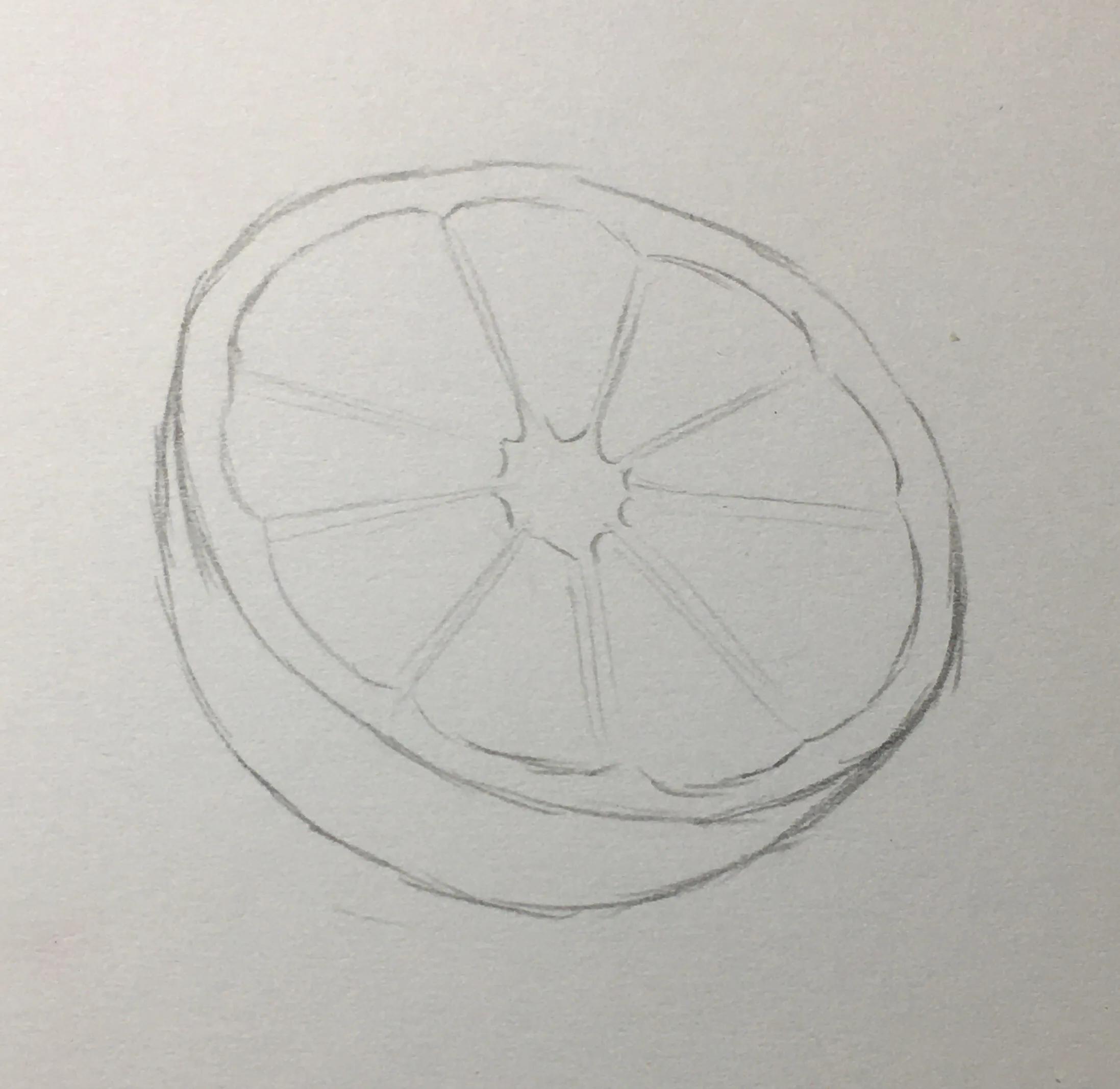 画橙子彩铅,用彩铅画橙子