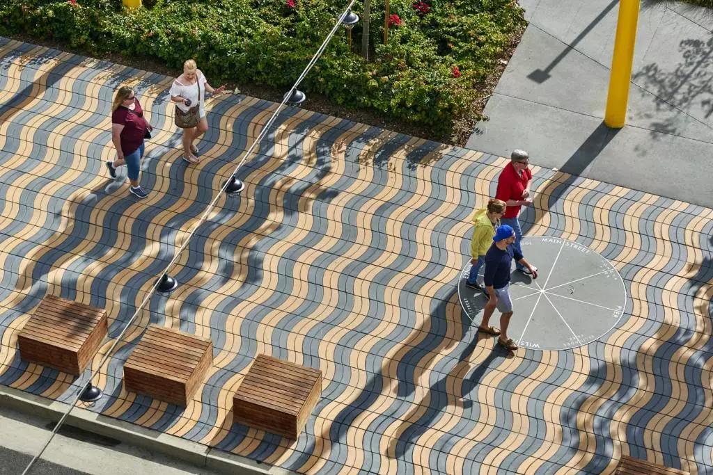 商业步行街景观设计效果图,现代商业街景观效果