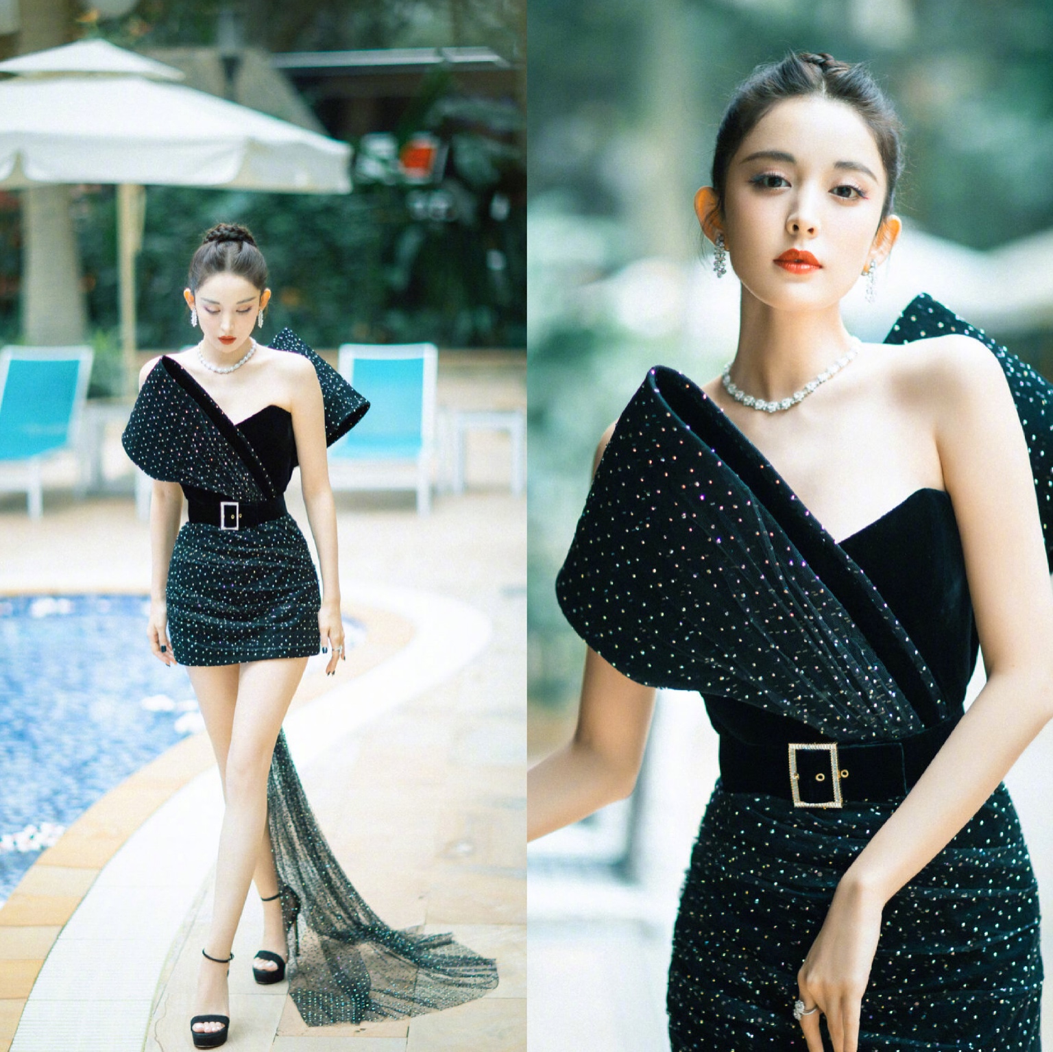 林青霞蝴蝶结丸子头,林青霞蝴蝶结造型