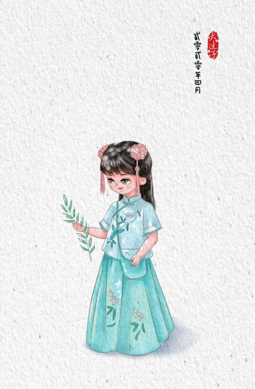 q版古风汉服的图片,古风汉服画法插画
