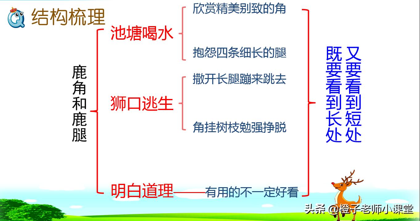 三年级下册语文鹿角和鹿腿的启示,三年级下册鹿角和鹿腿感悟