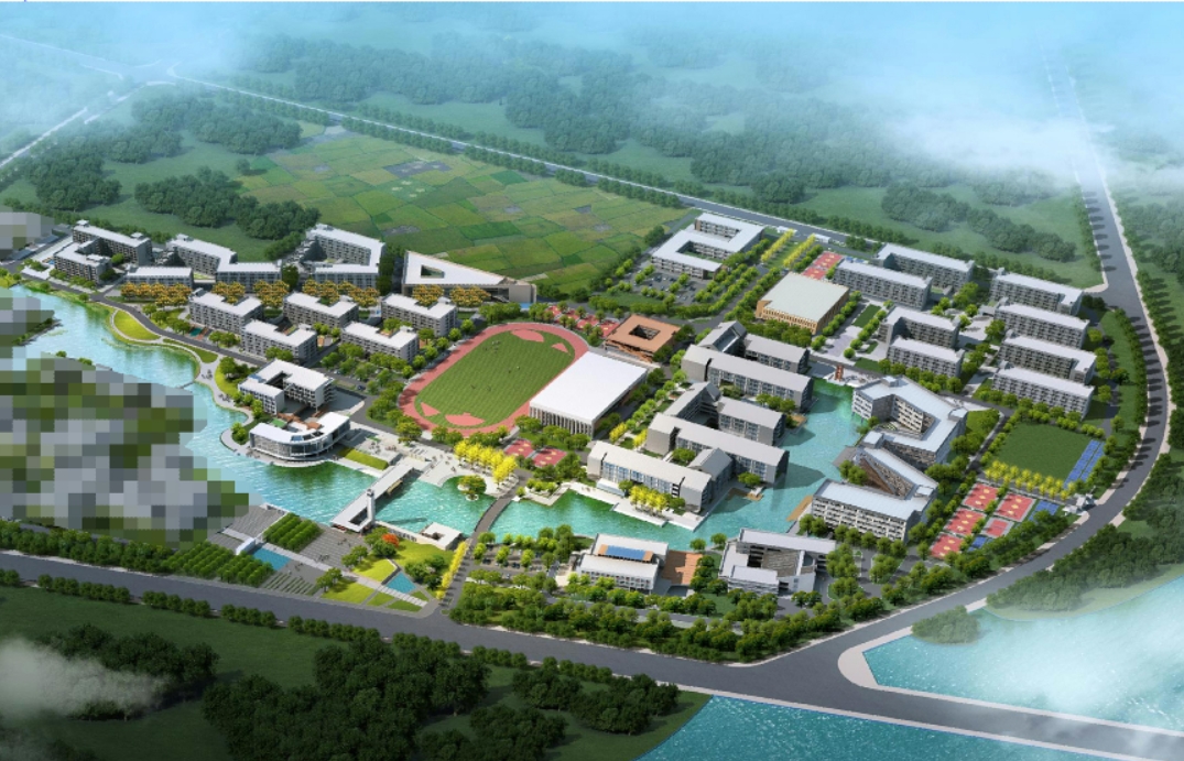 荆州最有特色的一所大学,新校区规划有调整,水系是一大亮点