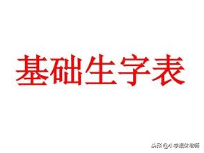 生字表带拼音教程,1-6年级生字带拼音新版