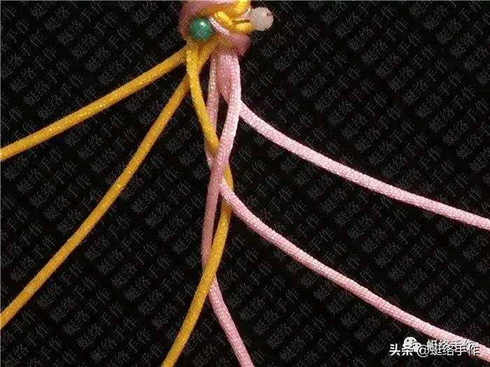 编四股辫绳的编法慢手法,零基础编绳四股辫教程