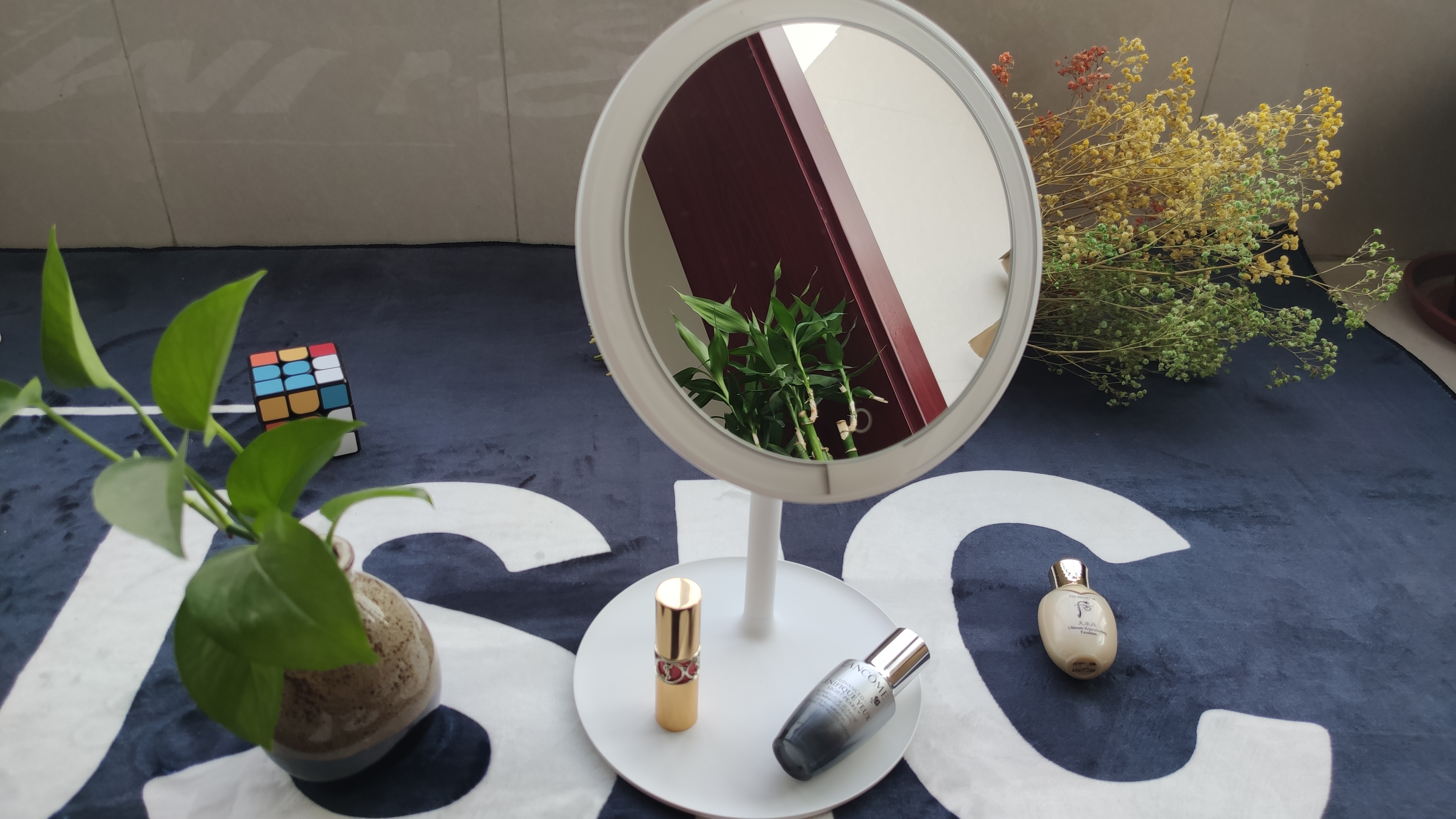 米家led化妆镜拆解,室内还原阳光的补光灯