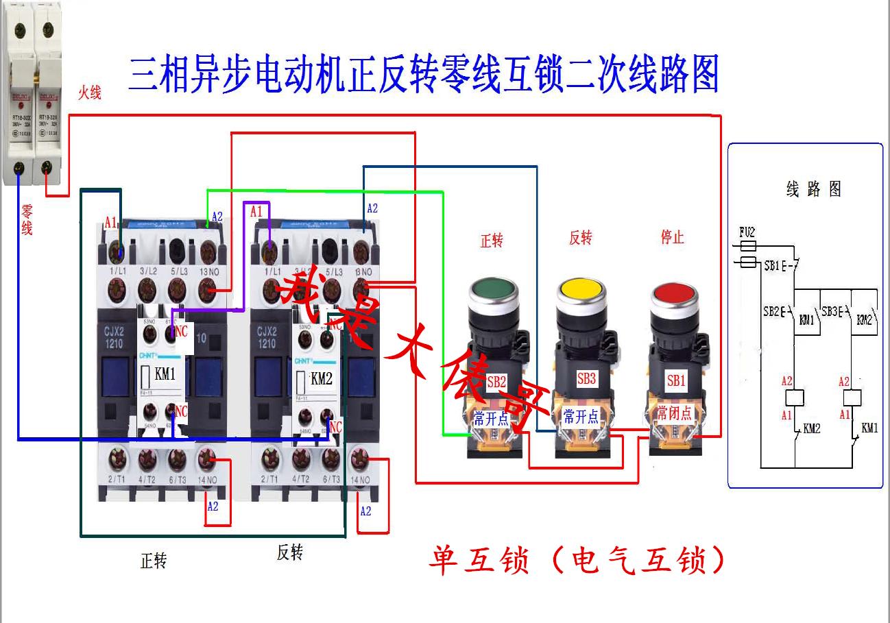 初级电工实操接触器电路图,零基础学电工交流接触器的知识点