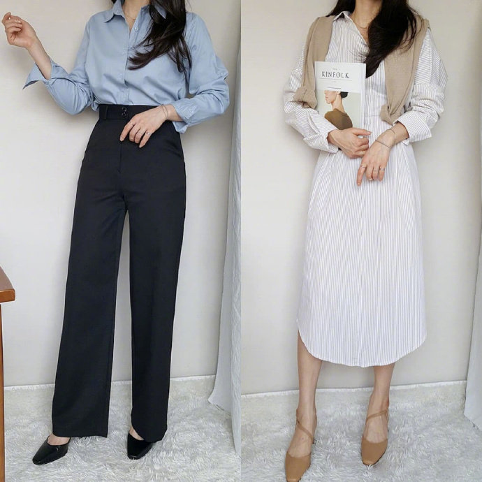 不挑人的气质风穿搭秋天这样穿,秋天慵懒风穿搭示范简约随性