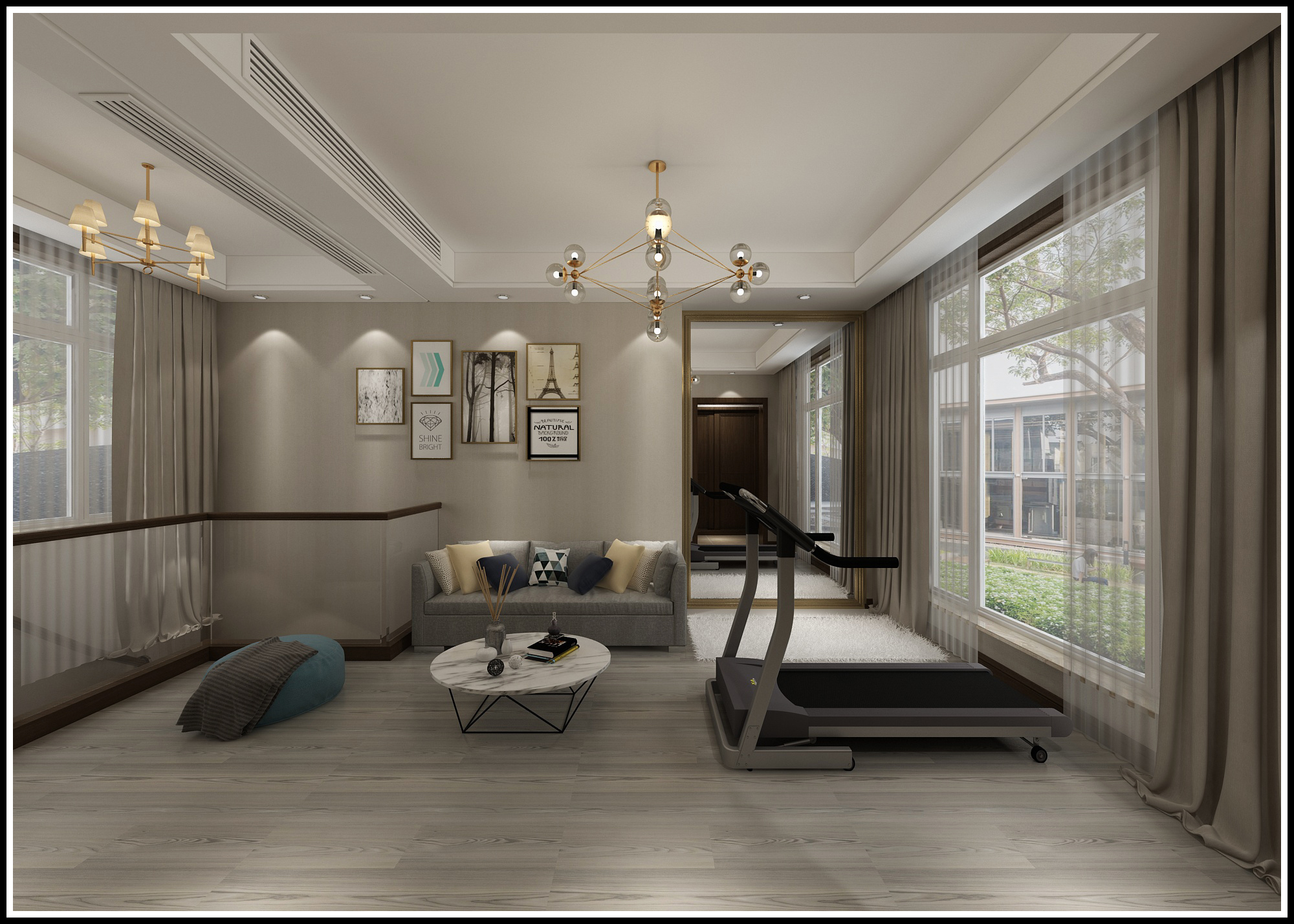 百合御都130平装修效果图,张店绿城140平米装修效果图