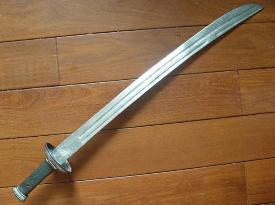 雁翎刀日本刀,双手长柄雁翎刀