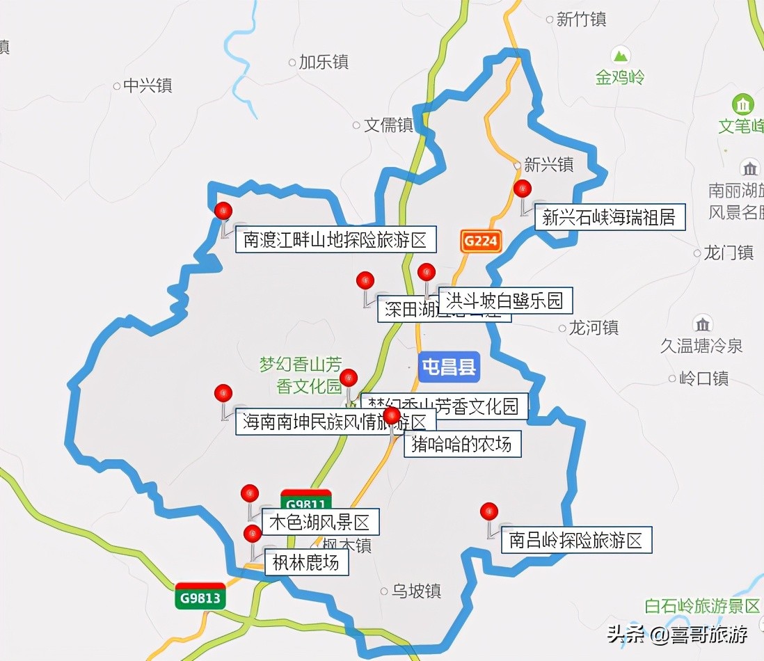 海南屯昌十大旅游景点,海南省屯昌县旅游景点介绍