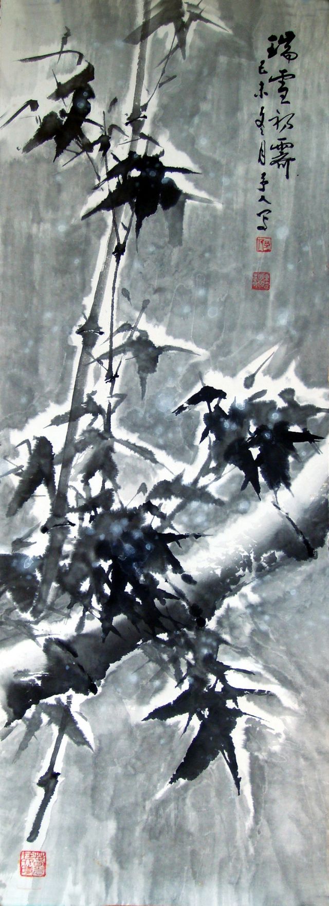 中国风山水画中的雪景,中国画雪景山水画