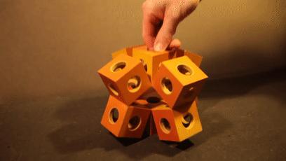 用折纸做多变魔方,用折纸叠的变形魔方