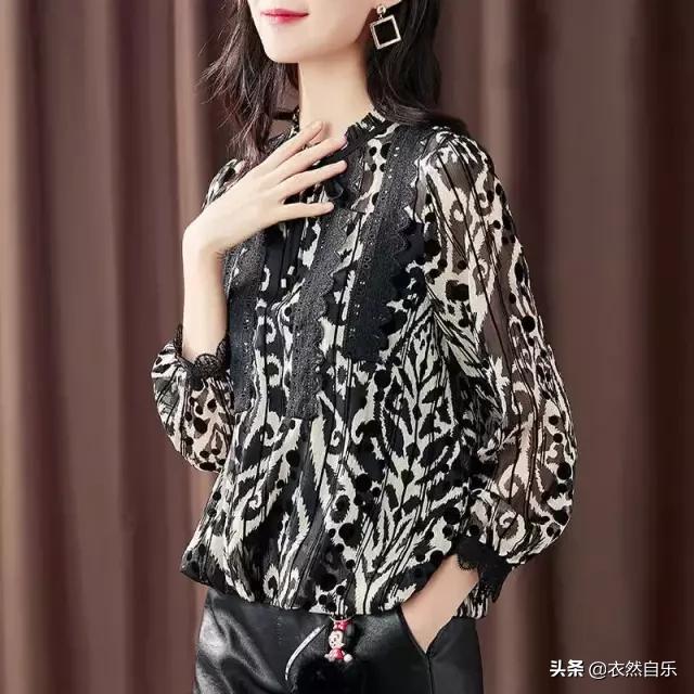 现在穿裙子早不,七分袖雪纺衫这样穿时尚洋气