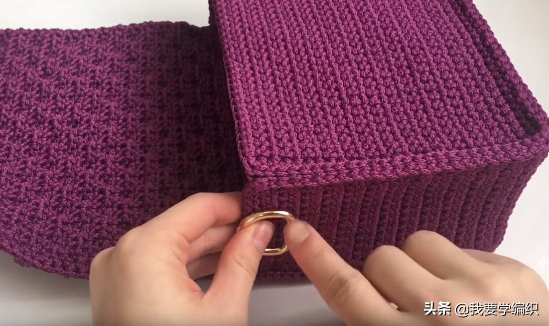 冰丝线钩织斜挎小包包,织女手工包包