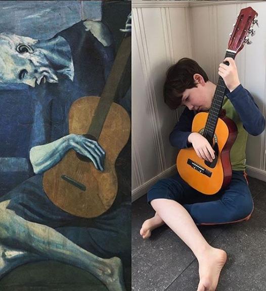 世界名画人物模仿搞笑,外国人恶搞画作