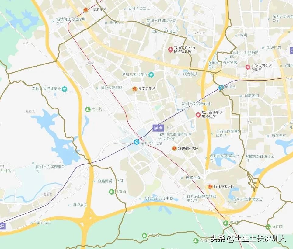 深圳民治名字的由来,深圳龙华所有地名