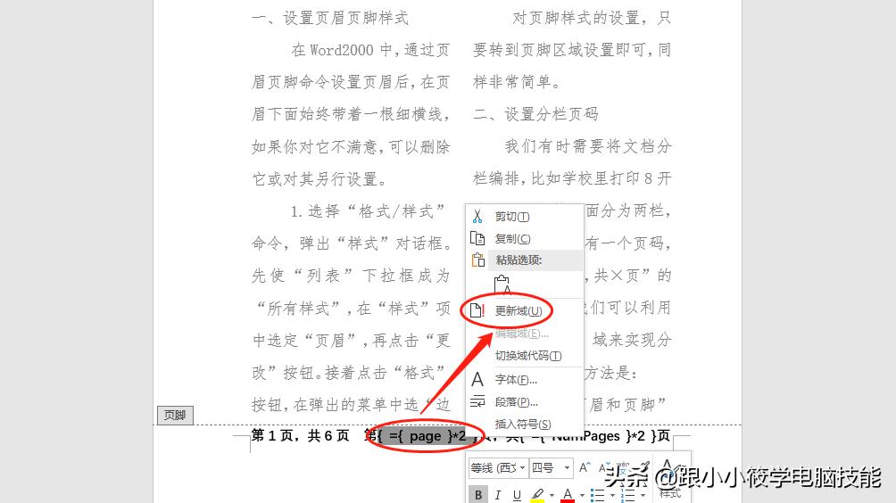 word分栏后导致页码混乱,wpsword文档分栏插入页码