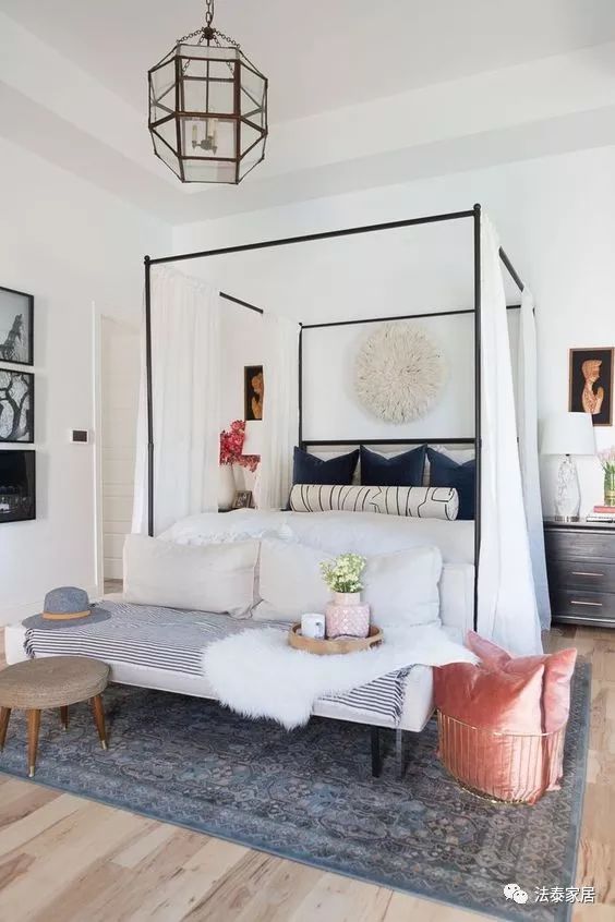 床幔一整套,床帘一体式布置