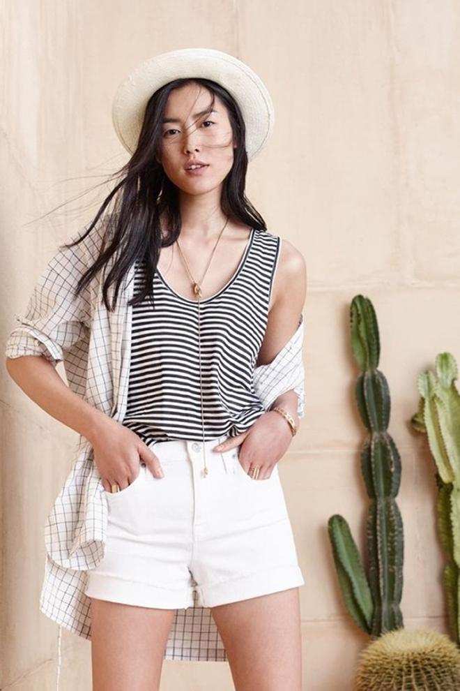 刘雯风波之后第一次出镜，Madewell春夏系列，演绎低调时尚