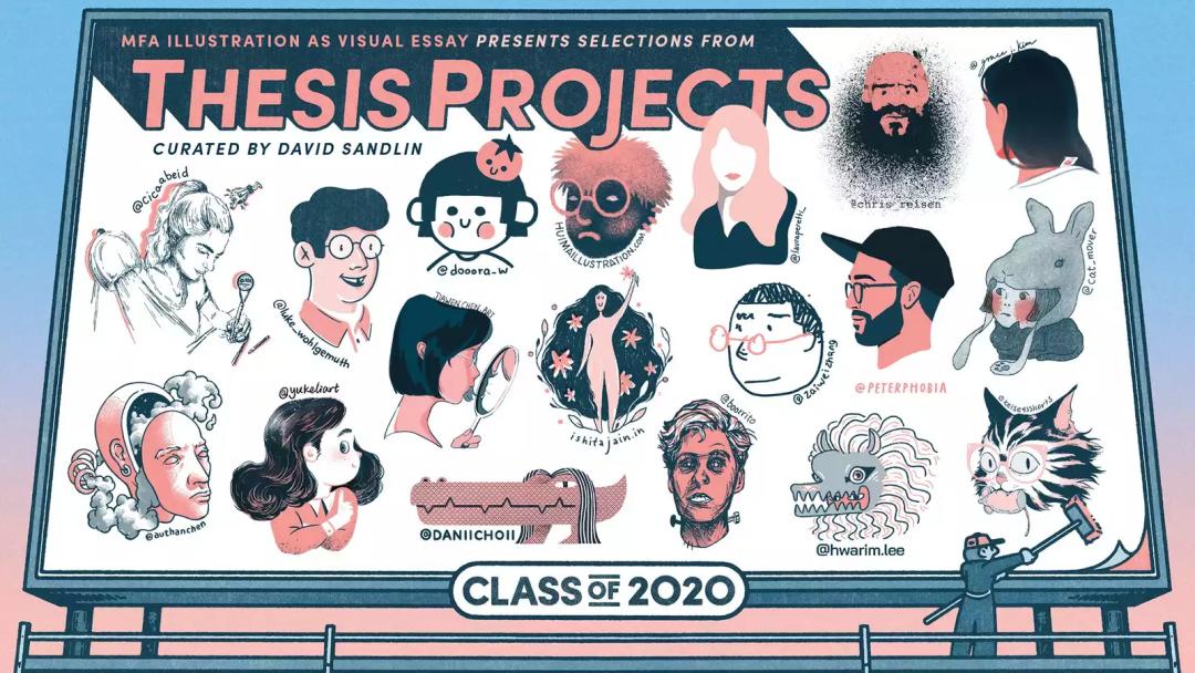 美国纽约视觉艺术学院插画,插画毕业展