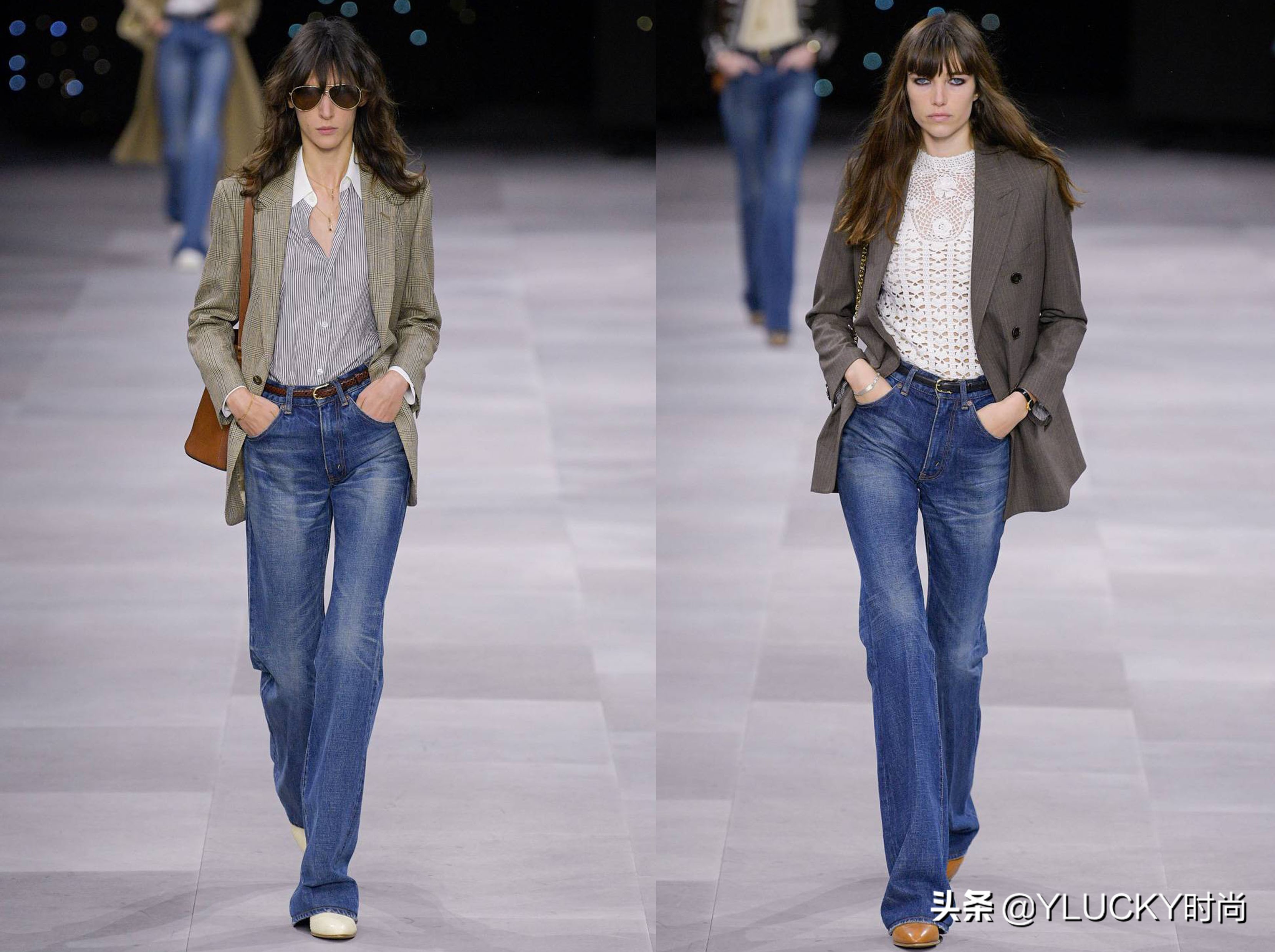 红配蓝复古风穿搭,以黑和灰为主的穿搭风格