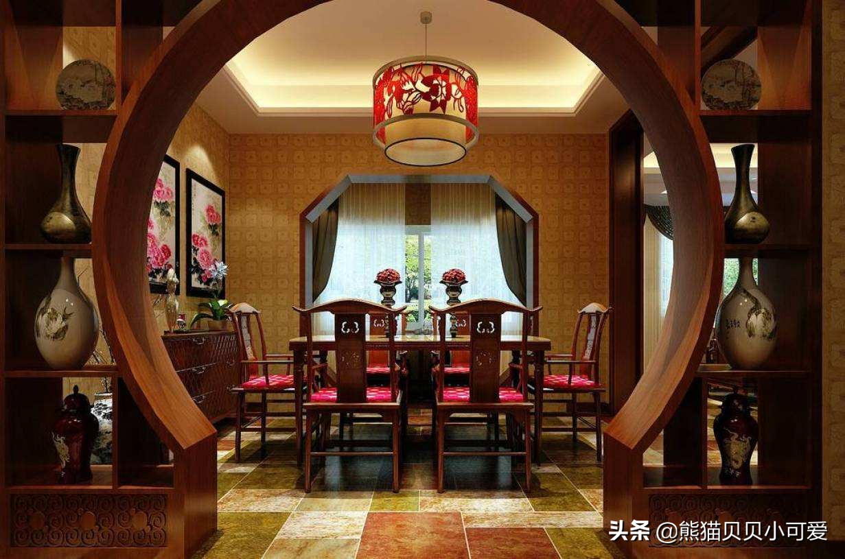 4.5米层高中式古典风格,中式古典风格装修效果图