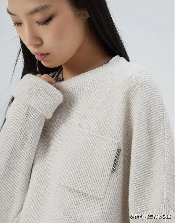 针织圆形口袋视频教程,针织开衫口袋怎么织