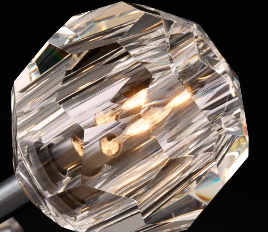 手工铜制水晶灯饰,水晶石手工灯