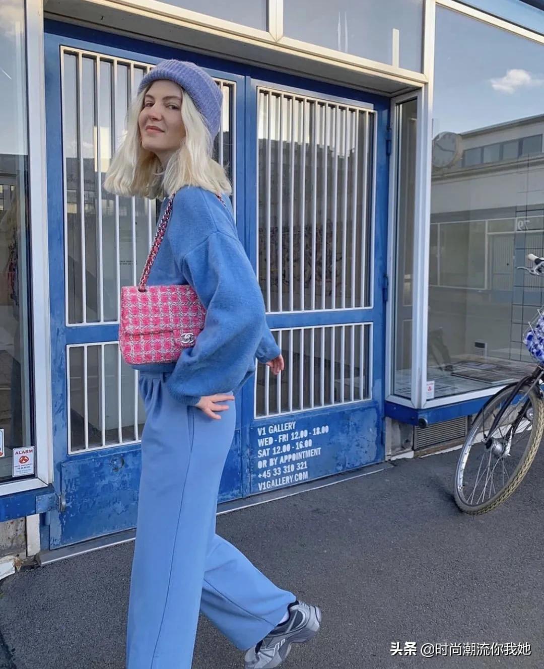 夏天穿马卡龙色系的长裤,马卡龙紫色裤子搭配