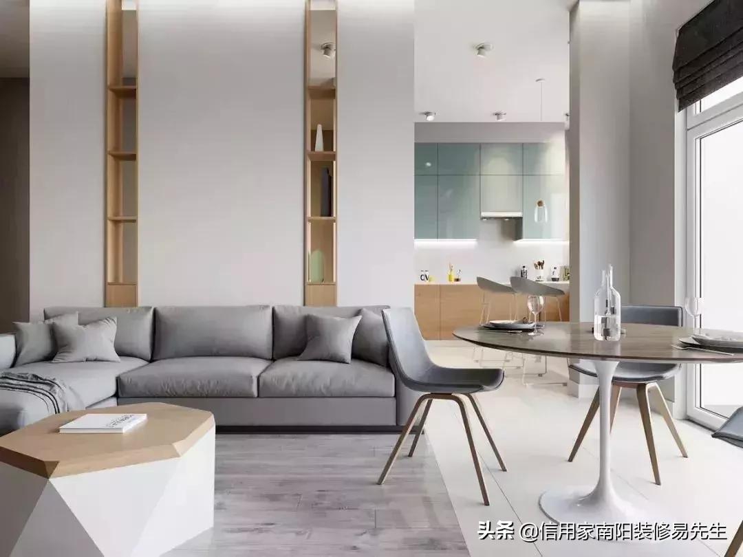 108平横厅客厅餐厅一体装修实景图,48种客餐厅设计总有一款适合你