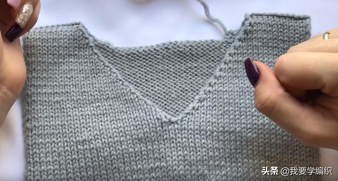 v领挑边怎么织,织毛衣织螺纹哪一个好看