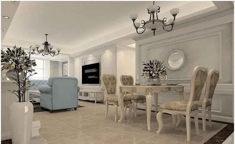 套内100平客餐厅装修效果,20人以上高端餐厅包间装修