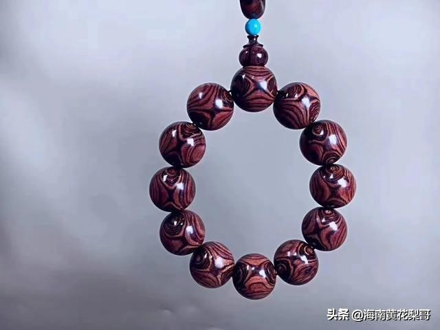 极品海南黄花梨手串的价格,天价黄花梨鬼脸手串