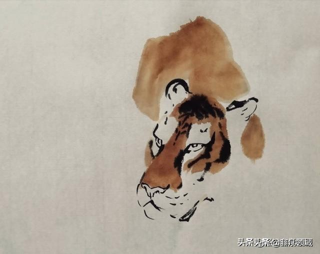 国画老虎画法步骤图,国画老虎画法步骤图解